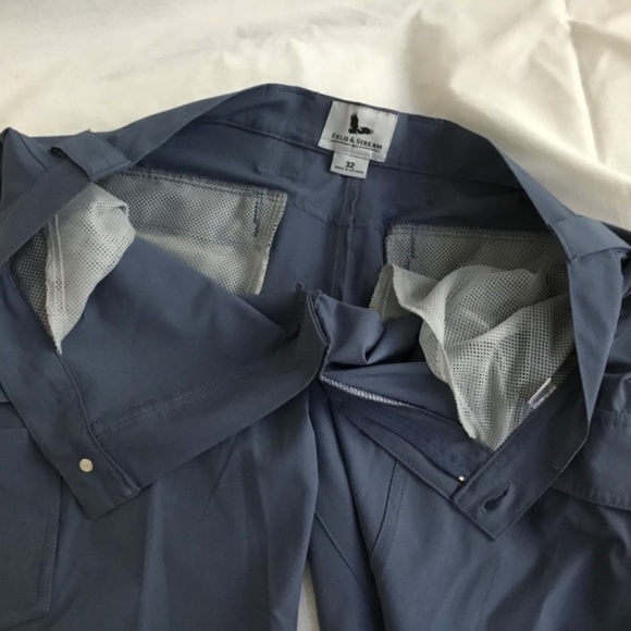 NWOT Field & Stream Mens Blue Hydro-Repel fishing/hiking/swimming shorts sz 32 - Picture 3 of 7